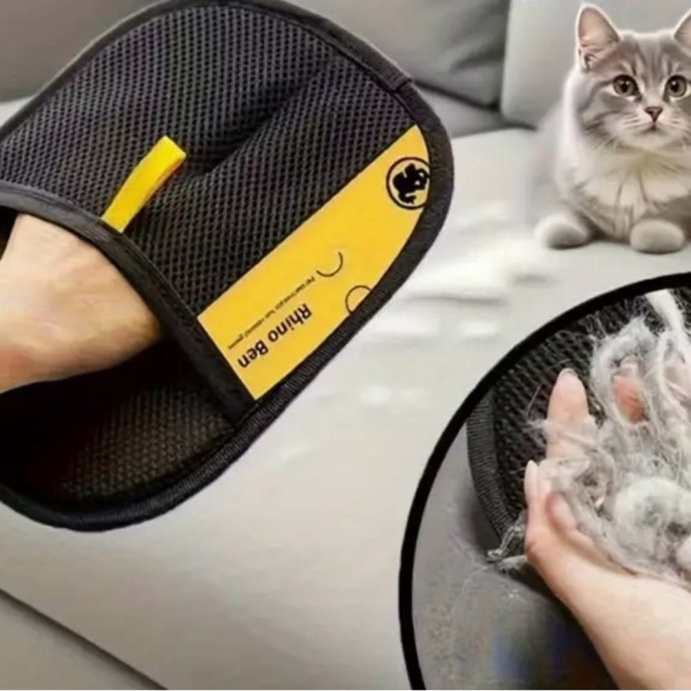 Pet Hair Remover Glove Reusable Double-Sided Static Lint & Fur Cleaning Tool 1pc